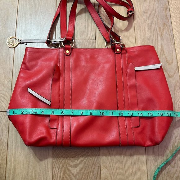 A. Bellucci Red Leather Shoulder Bag - Picture 13 of 14